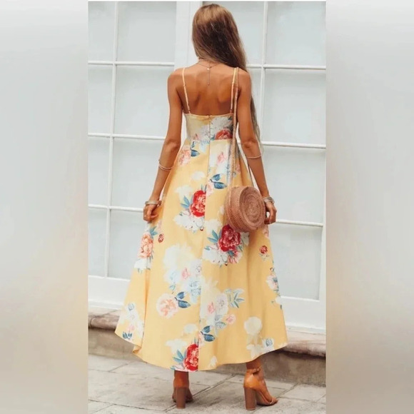 Hello Molly | Dear Emilia New Haven floral hi-low midi maxi dress women’s size M - Picture 6 of 10